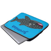 Niedlicher Walhai-Happy Cartoon-Abbildung Laptopschutzhülle (Vorne Knopf)