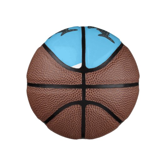 Niedlicher Walhai-Happy Cartoon-Abbildung Mini Basketball (Rechts)