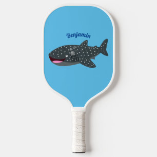 Niedlicher Walhai-Happy Cartoon-Abbildung Pickleball Schläger