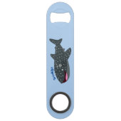 Niedlicher Walhai-Happy Cartoon-Abbildung Speed Flaschenöffner (Rückseite)