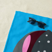 Niedlicher Walhai-Happy Cartoon-Abbildung Strandtuch (Beispiel)