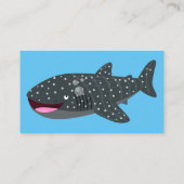 Niedlicher Walhai-Happy Cartoon-Abbildung Visitenkarte (Rückseite)