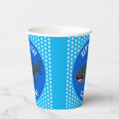 Niedlicher Walhai personalisierter Geburtstag Cart Pappbecher (Links)