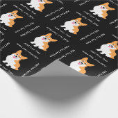 Niedlicher WaliserPembrokecorgi-Welpe Geschenkpapier (Ecke)