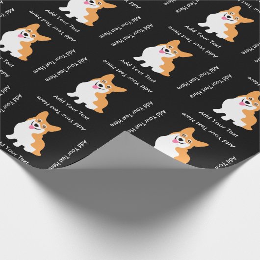 Niedlicher WaliserPembrokecorgi-Welpe Geschenkpapier (Ecke)