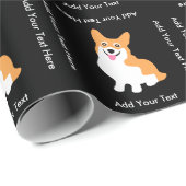 Niedlicher WaliserPembrokecorgi-Welpe Geschenkpapier (Rolleneckpunkt)