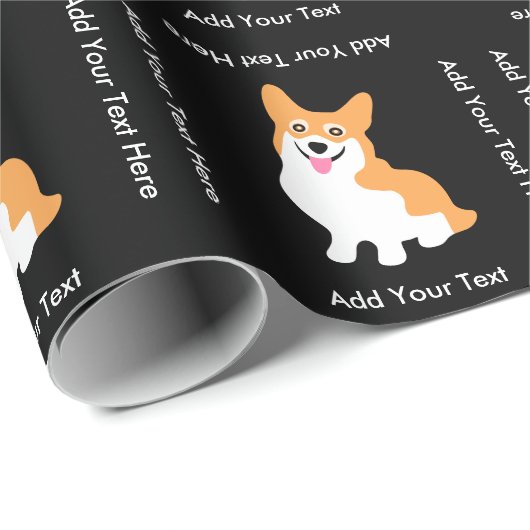 Niedlicher WaliserPembrokecorgi-Welpe Geschenkpapier (Rolleneckpunkt)