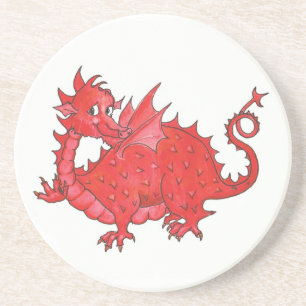 Niedlicher walisischer Red Dragon-Untersetzer Getränkeuntersetzer
