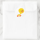 Niedlicher Walking-Cartoon Runder Aufkleber (Tasche)