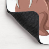 Niedlicher Walrocartoon Mousepad (Ecke)