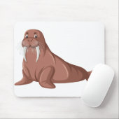 Niedlicher Walrocartoon Mousepad (Mit Mouse)