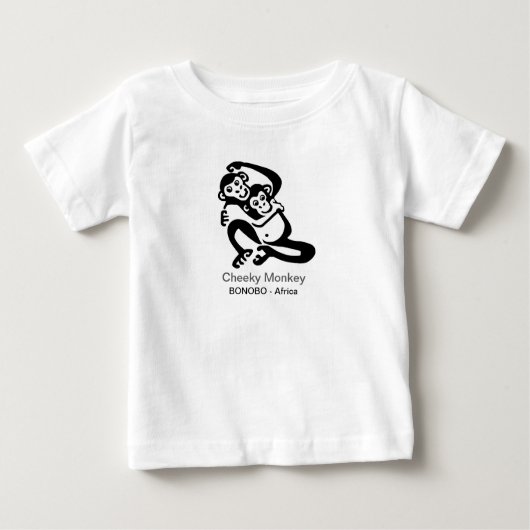 Niedlicher Wangenaffen - BONOBO - Afrika Baby T-shirt (Vorderseite)