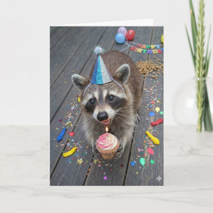 Niedlicher Waschbär Geburtstag Karte
