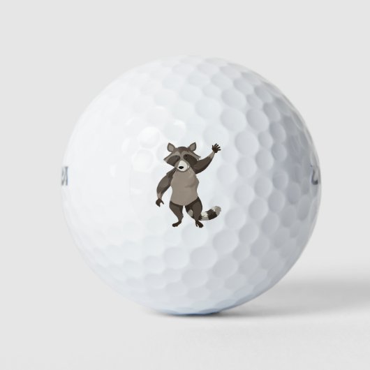 Niedlicher Waschbär Golfball (Vorderseite)