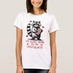 Niedlicher Waschbär Ich bin nur für die Schokolade T-Shirt
