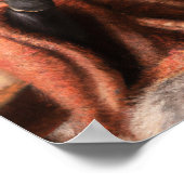 Niedlicher Waschbär mit Brille in einem Tricotafel Poster (Ecke)