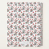 Niedlicher Waschbär mit Wassermelone Planer (Rückseite)