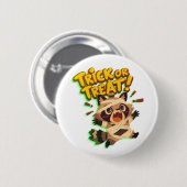 Niedlicher Waschcoon in Mumie-Kostüm mit Trick ode Button (Vorne & Hinten)