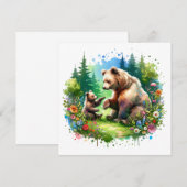 Niedlicher Wasserbär und -würfel (Vorne/Hinten)