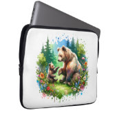 Niedlicher Wasserbär und -würfel Laptopschutzhülle (Vorne Rechts)