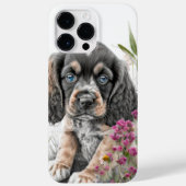 NIEDLICHER WASSERCOCKER SPANIEL PUPPENHUND Case-Mate iPhone HÜLLE (Rückseite)