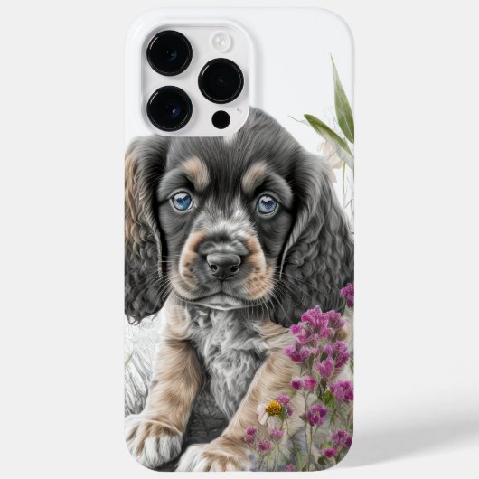 NIEDLICHER WASSERCOCKER SPANIEL PUPPENHUND Case-Mate iPhone HÜLLE (Rückseite)