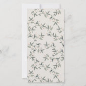 Niedlicher Wasserfall Blauer Blumenstrauß Dankeskarte (Rückseite)