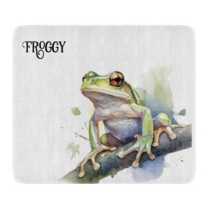 Niedlicher Wasserfarb-Laubfrosch, individuell Schneidebrett