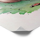 NIEDLICHER WASSERFARBDRUCK FÜR BABYS-KINDERZIMMER POSTER (Ecke)