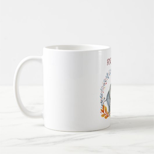 niedlicher Wasserfarbelefant Kaffeetasse (Links)