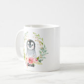Niedlicher Wasserfarben-Babypenguin Kaffeetasse (Vorderseite Links)