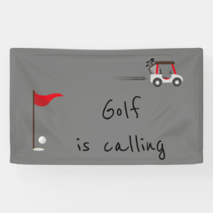 Niedlicher Wasserfarben Golf Spaß Golf ist Zitat Banner