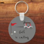 Niedlicher Wasserfarben Golf Spaß Golf ist Zitat Schlüsselanhänger (Vorderseite)