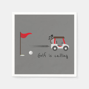 Niedlicher Wasserfarben Golf Spaß Golf ist Zitat Serviette