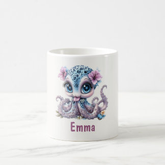 Niedlicher Wasserfarben-Oktopus Personalisierter K Kaffeetasse