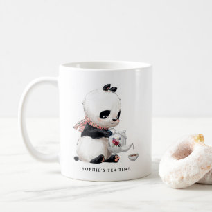 Niedlicher Wasserfarben-Panda-Teetime-benutzerdefi Kaffeetasse