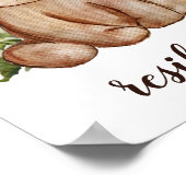 Niedlicher Wasserfarben-Stilbär und Textname der B Poster (Ecke)