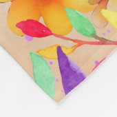 Niedlicher Wasserfarbenaffe mit Blume Fleecedecke (Ecke)