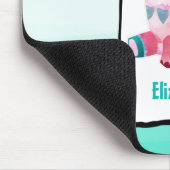 Niedlicher Wasserfarbenbär auf Aqua Green Ombre Ba Mousepad (Ecke)