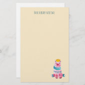 Niedlicher Wasserfarbenbär haben einen schönen Bie Briefpapier (Vorne/Hinten)