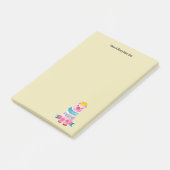 Niedlicher Wasserfarbenbär haben einen schönen Bie Post-it Klebezettel (angewinkelt)