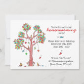 Niedlicher Wasserfarbenbaum Einladung (Vorderseite)
