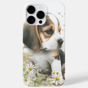 NIEDLICHER WASSERFARBENBROWN UND WEISSER BEAGLE PU Case-Mate iPhone 14 PRO MAX HÜLLE