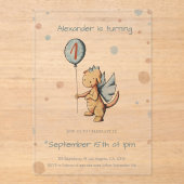 Niedlicher Wasserfarbendrache Balloon zum ersten G Acryleinladungen (Vorderseite)