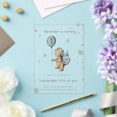 Niedlicher Wasserfarbendrache Balloon zum ersten G Acryleinladungen (In Situ (Hochzeit))