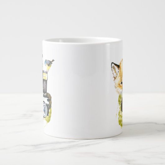 Niedlicher Wasserfarbenfox Bilder machen Jumbo-Tasse (Vorderseite)