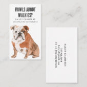 Niedlicher Wasserfarbenfroher Hund Walker Visitenkarte (Vorne/Hinten)