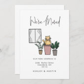 Niedlicher Wasserfarbenkatze Spaß, den wir uns mit Ankündigung (Vorne/Hinten)