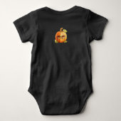 Niedlicher Wasserfarbenkürbis-Patch 1. Halloween Baby Strampler (Rückseite)