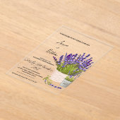 Niedlicher Wasserfarbenlavender sticht bei einer B Acryleinladungen (Ablage )